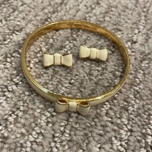 Kate Spade bangle and earrings